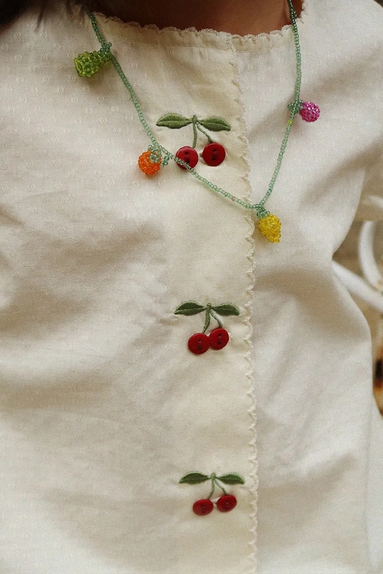 Konges Sløjd sukienka bawełniana dziecięca EVIA CHERRY DRESS GOTS KS104794.PPY2