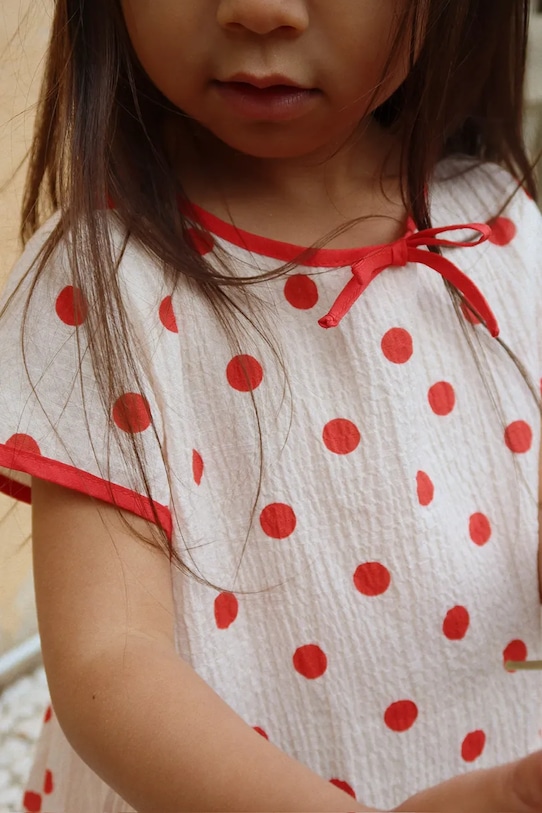 Παιδικό βαμβακερό φόρεμα Konges Sløjd VIVO DRESS GOTS KS105126.PPY2