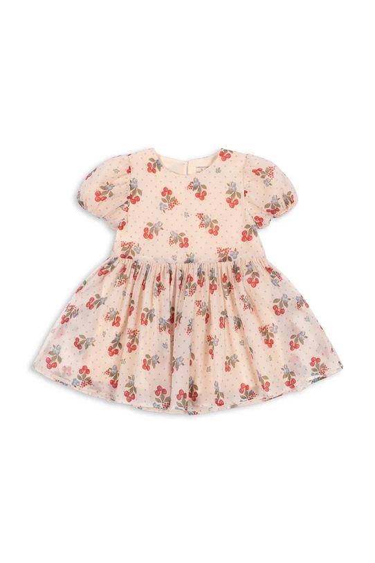 Konges Sløjd sukienka babydoll ZIA DRESS KS105140.PPY2 beżowy SS26