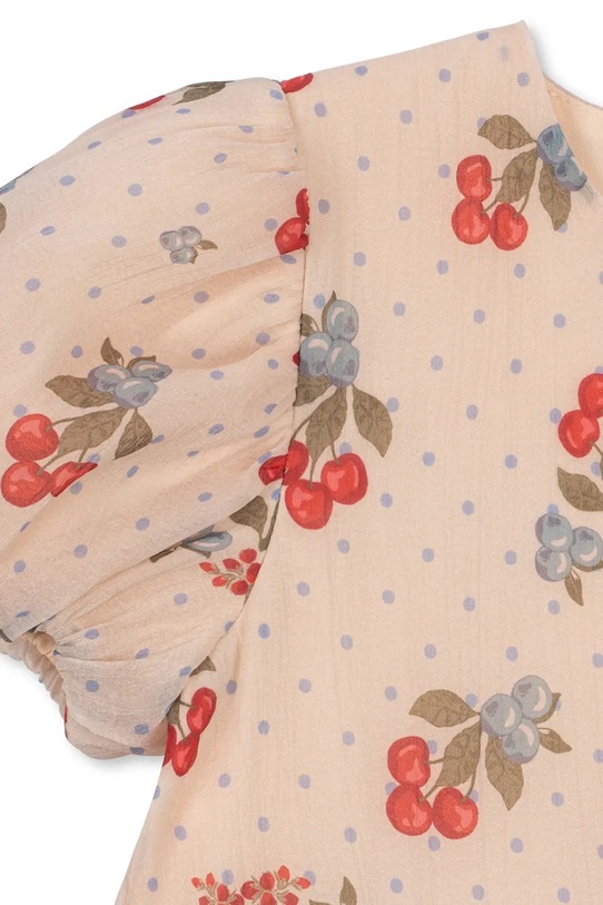 Konges Sløjd sukienka babydoll ZIA DRESS KS105140.PPY2 beżowy