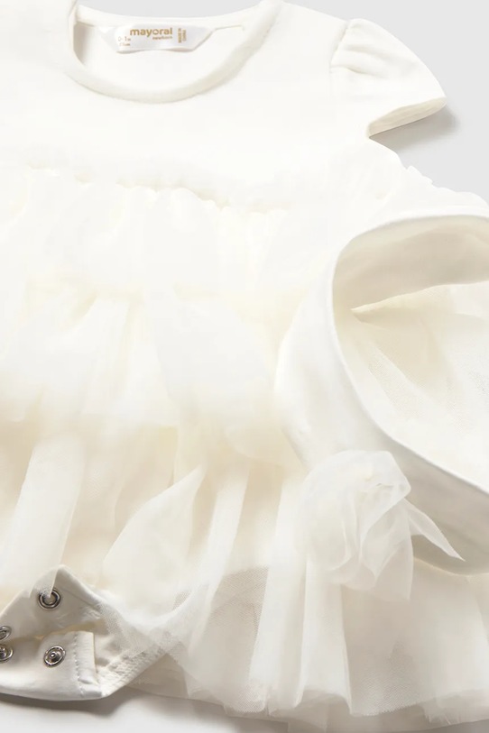 Dziewczynka Mayoral Newborn sukienka niemowlęca 1601.2D.Newborn.PPY2 beżowy