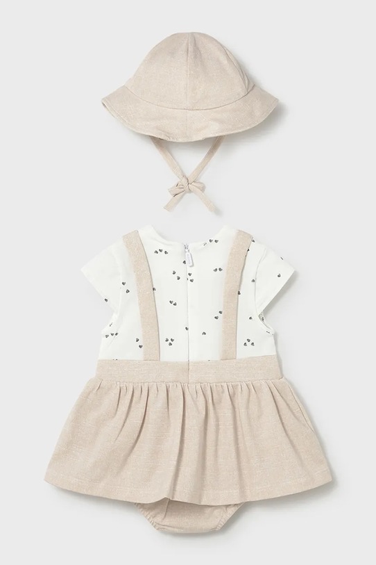 Kojenecké šaty Mayoral Newborn 1631.2D.Newborn.PPY2 béžová SS26