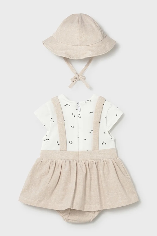 Kojenecké šaty Mayoral Newborn 1631.2D.Newborn.PPY2 béžová SS26