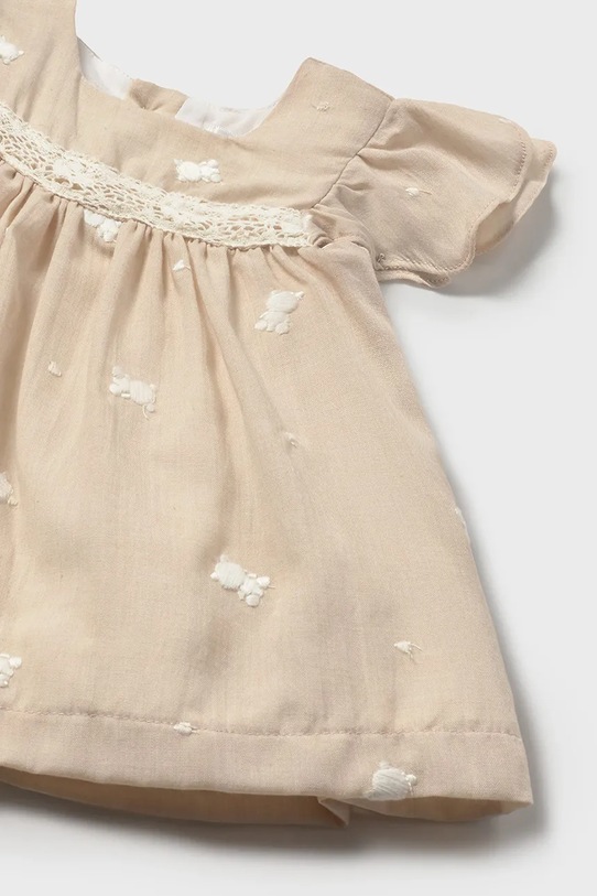 Dziewczynka Mayoral Newborn sukienka 1802.2M.Newborn.PPY2 beżowy