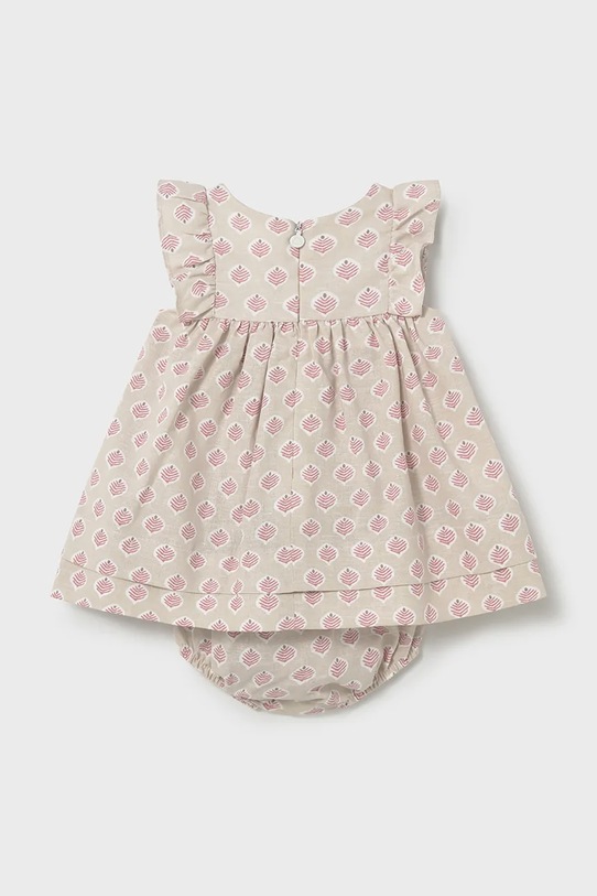 Mayoral Newborn sukienka bawełniana niemowlęca 1803.2B.Newborn.PPY2 beżowy SS26