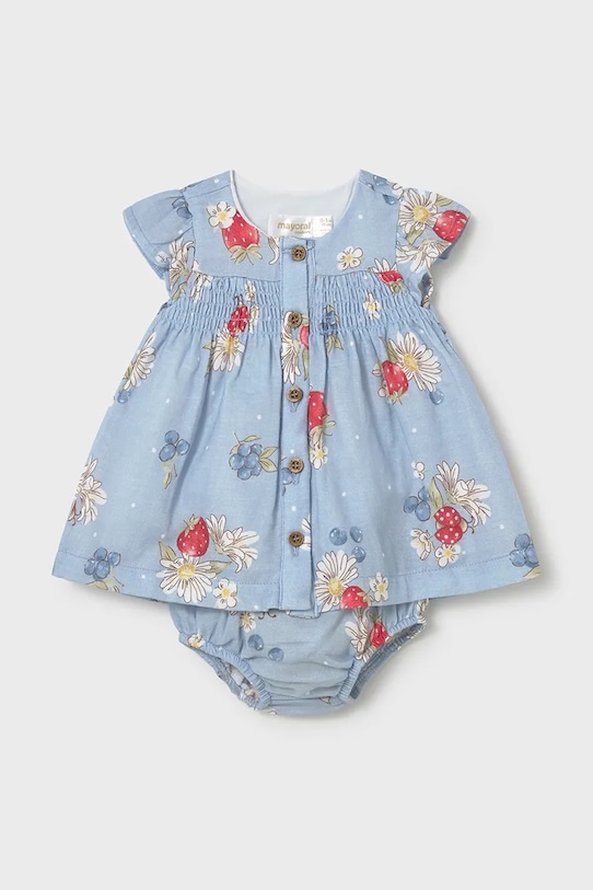 Mayoral Newborn rochie din bumbac pentru bebeluși mini albastru 1805.2D.Newborn.PPY2