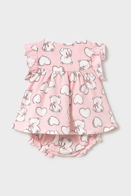 Бебешка памучна рокля Mayoral Newborn 1808.2H.Newborn.PPY2 розов SS26