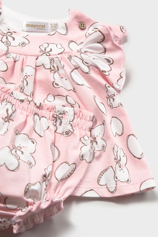 Момиче Бебешка памучна рокля Mayoral Newborn 1808.2H.Newborn.PPY2 розов