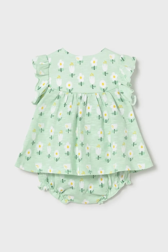 Mayoral Newborn sukienka bawełniana niemowlęca 1808.2H.Newborn.PPY2 zielony SS26
