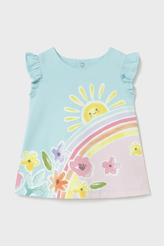 Mayoral Newborn sukienka niemowlęca z elastanem multicolor 1810.2Q.Newborn.PPY2