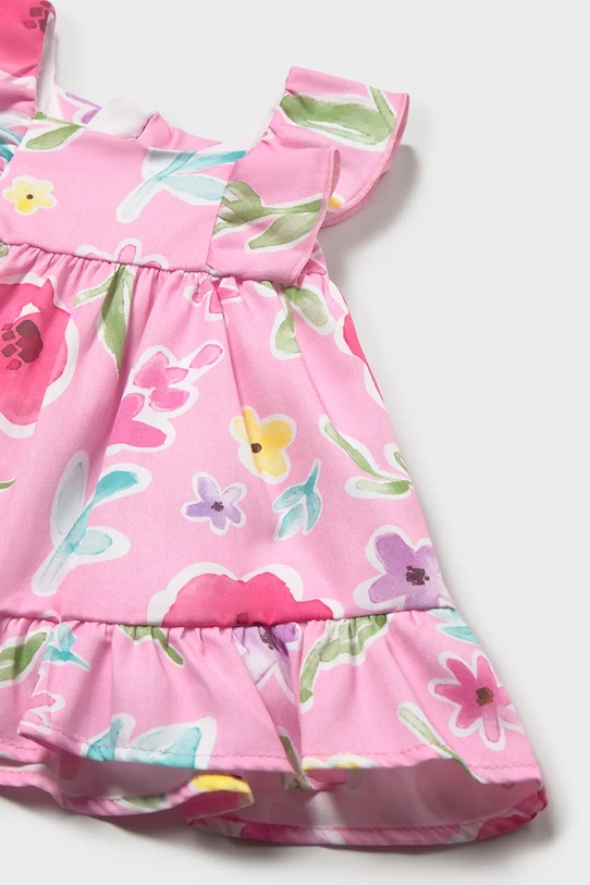 Dziewczynka Mayoral Newborn sukienka bawełniana niemowlęca 1812.2Q.Newborn.PPY2 różowy