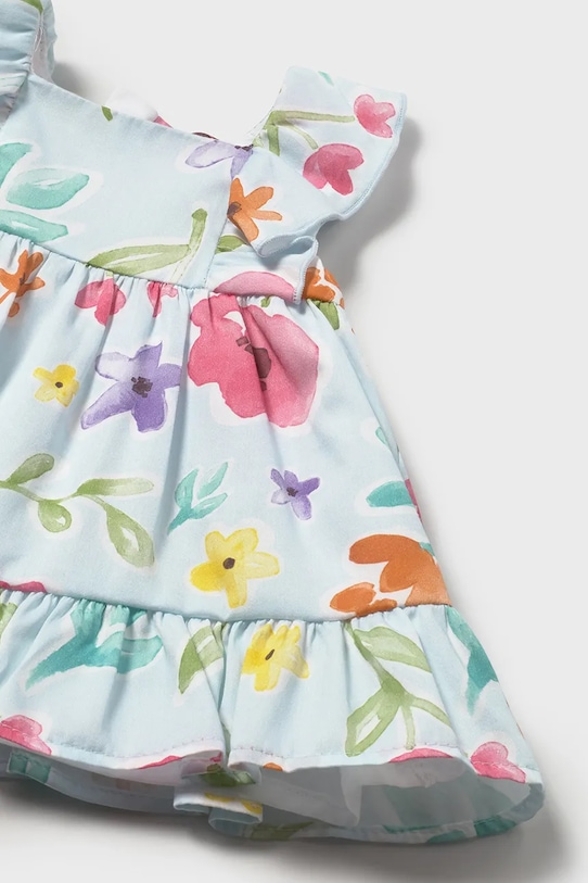 Κοριτσίστικα Βρεφικό βαμβακερό φόρεμα Mayoral Newborn 1812.2Q.Newborn.PPY2 μπλε
