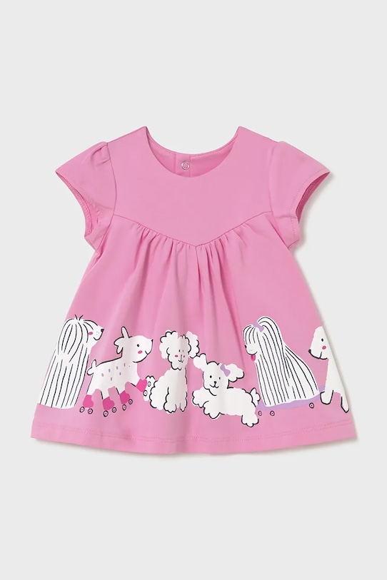 Mayoral Newborn sukienka niemowlęca z elastanem różowy 1817.2V.Newborn.PPY2