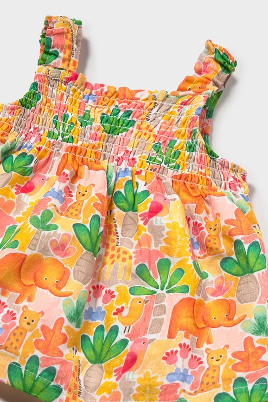 Dziewczynka Mayoral Newborn sukienka bawełniana niemowlęca 1818.2V.Newborn.PPY2 żółty