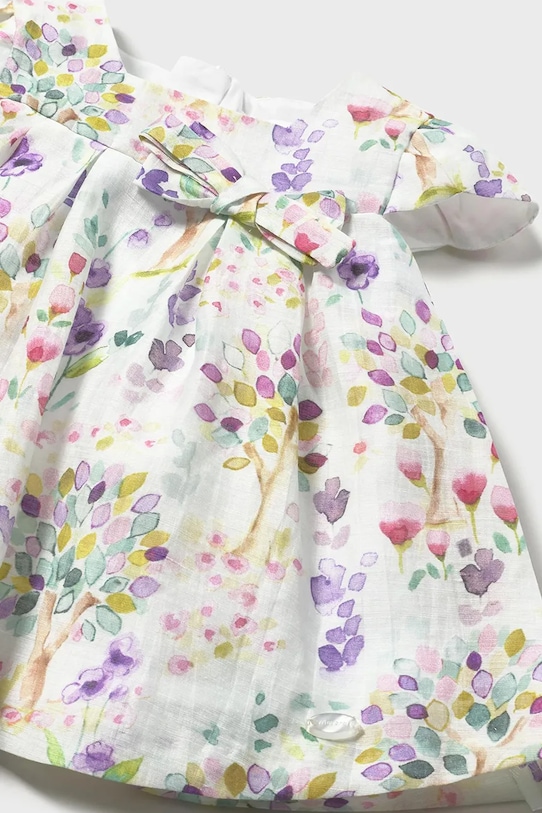 Dziewczynka Mayoral Newborn sukienka z dodatkiem lnu niemowlęca 1885.2M.Newborn.PPY2 niebieski