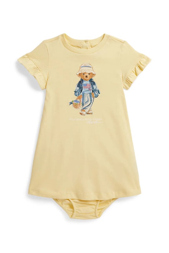 Polo Ralph Lauren sukienka bawełniana żółty 310A11770001