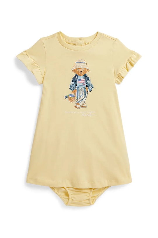 Polo Ralph Lauren sukienka bawełniana żółty 310A11770001