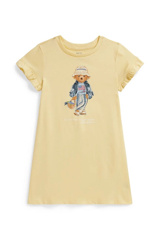 Bavlnené šaty Polo Ralph Lauren žltá 312A11770001