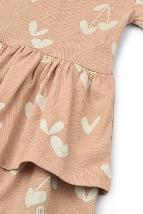 Κοριτσίστικα Παιδικό βαμβακερό φόρεμα Liewood Mindy LS Dress LW20484.PPY2 πορτοκαλί