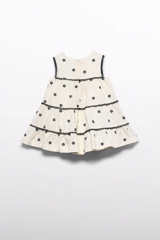 Dziewczynka Abel&Lula sukienka z dodatkiem lnu niemowlęca 5022.17.Baby.PPY2 beżowy