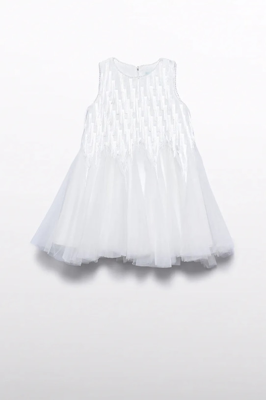 Dievčenské šaty Abel&Lula 5025.1.Mini.PPY2 biela SS26