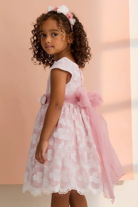 Abel&Lula sukienka dziecięca tkanina różowy 5032.2.Mini.PPY2