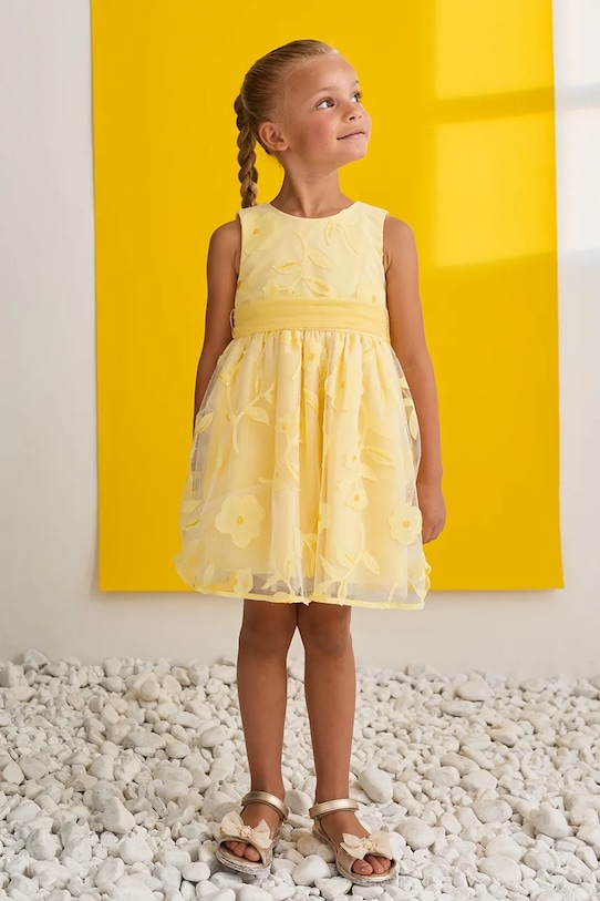 Παιδικό φόρεμα Abel&Lula 5042.5.Mini.PPY2 κίτρινο