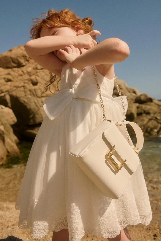 Abel&Lula sukienka dziecięca rozkloszowany biały 5051.1.Mini.PPY2