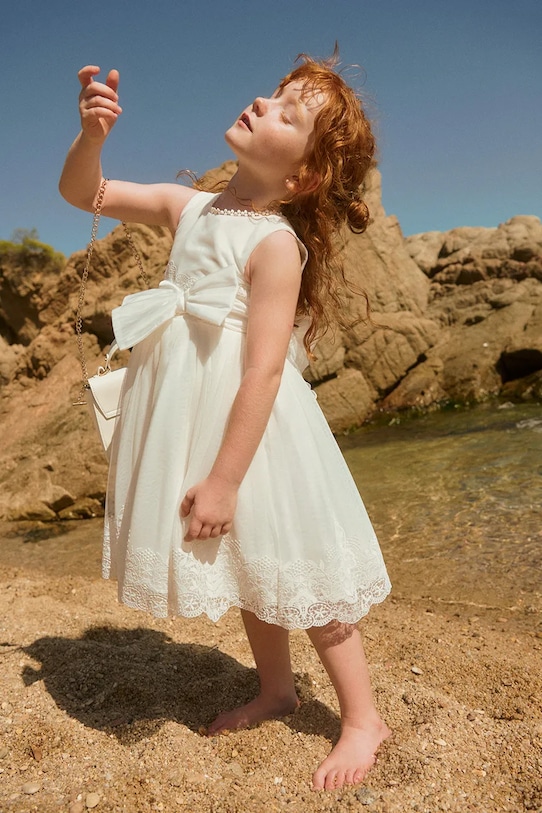 Dievčenské šaty Abel&Lula 5051.1.Mini.PPY2 biela