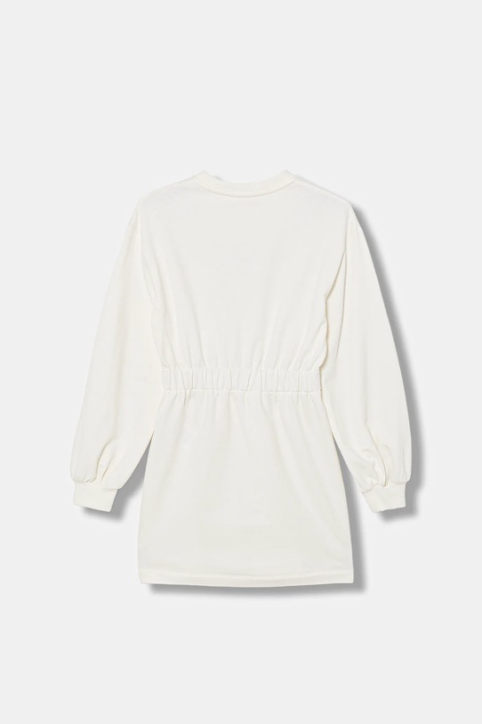 Elisabetta Franchi sukienka bawełniana dziecięca EFAB657.0.FF002.140.158 beżowy SS26