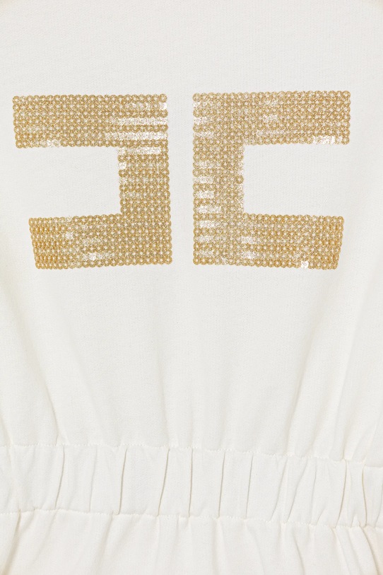 Dziewczynka Elisabetta Franchi sukienka bawełniana dziecięca EFAB657.0.FF002.140.158 beżowy