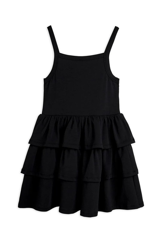 Mini Rodini haljina s pamukom Planet 26250102 crna SS26