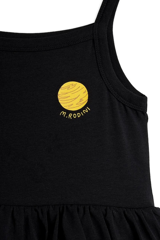 Djevojčice Mini Rodini haljina s pamukom Planet 26250102 crna