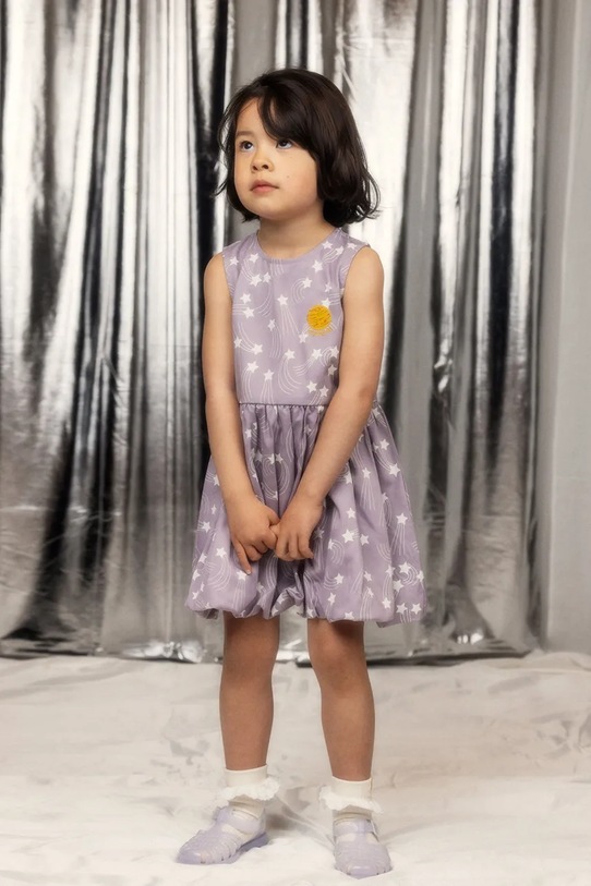 Mini Rodini sukienka dziecięca Starfall 26250118 fioletowy