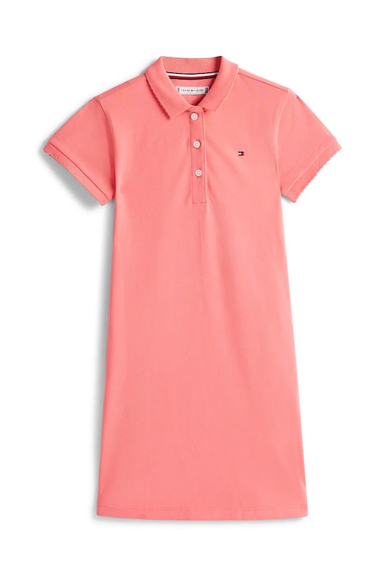 Tommy Hilfiger sukienka letnia bawełniana KG0KG08564.104.122.PPY2 różowy SS26