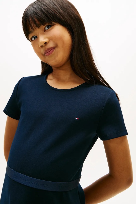 Tommy Hilfiger sukienka letnia KG0KG09149.116.122.PPY2 granatowy