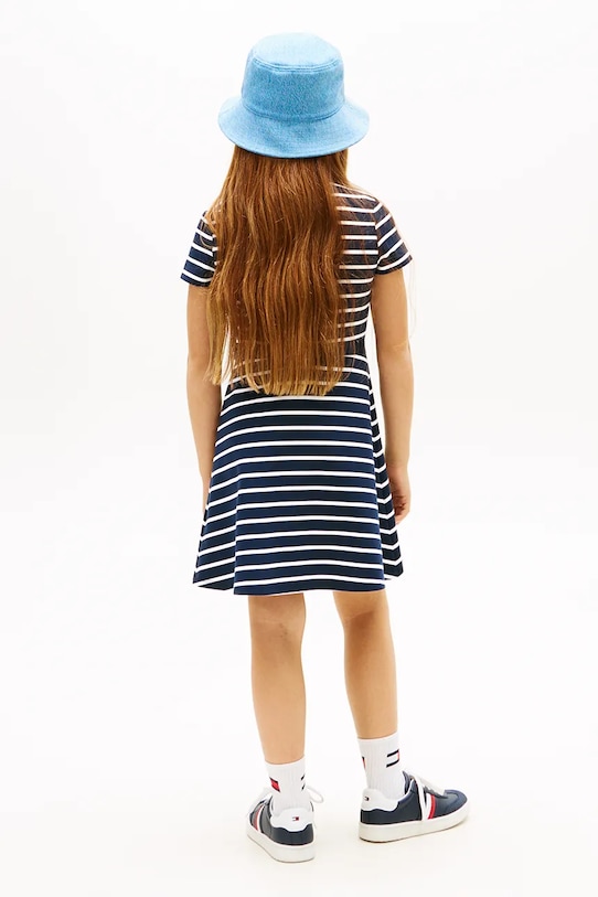 Dziewczynka Tommy Hilfiger sukienka letnia KG0KG09149.116.122.PPY2 granatowy