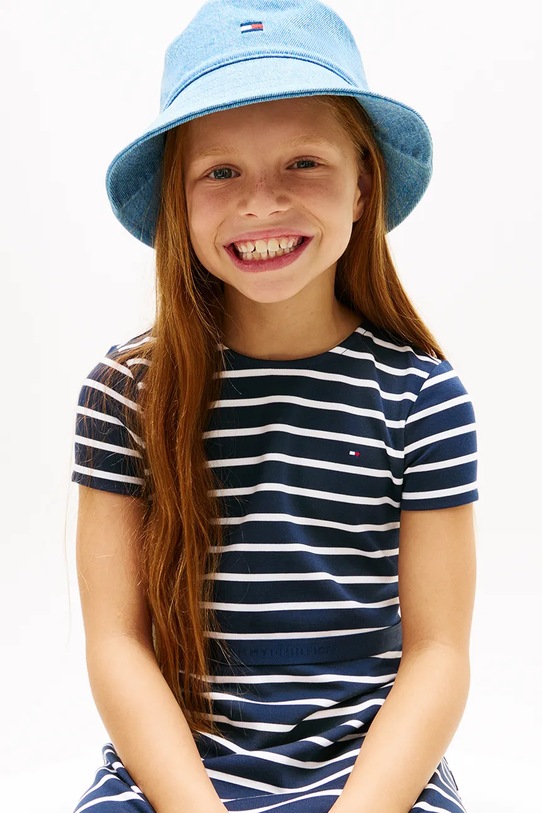 Tommy Hilfiger sukienka letnia KG0KG09149.116.122.PPY2 granatowy