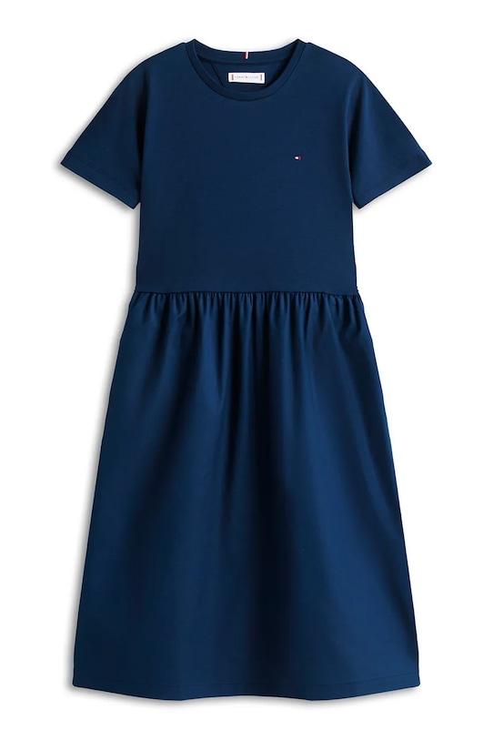 Tommy Hilfiger sukienka bawełniana KG0KG09528.116.122.PPY2 granatowy SS26