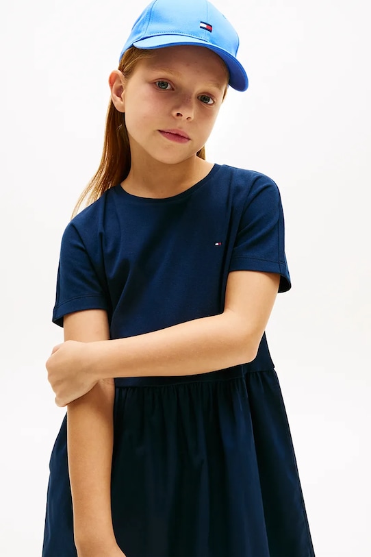 Tommy Hilfiger sukienka bawełniana granatowy KG0KG09528.128.176.PPY2