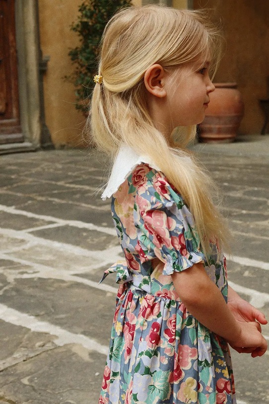 Konges Sløjd φόρεμα babydoll βαμβακερό COEUR COLLAR DRESS GOTS KS105141.PPY2