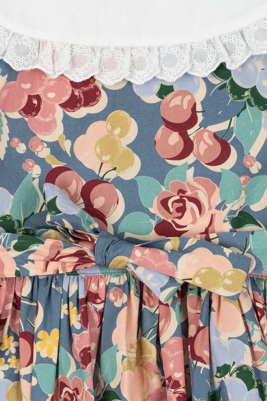 Konges Sløjd φόρεμα babydoll βαμβακερό COEUR COLLAR DRESS GOTS πολύχρωμο KS105141.PPY2