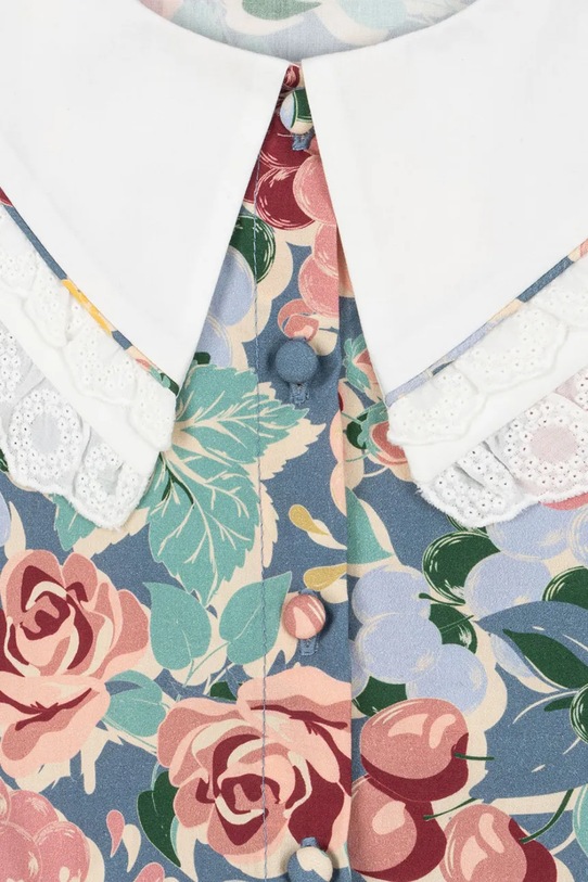 Konges Sløjd φόρεμα babydoll βαμβακερό COEUR COLLAR DRESS GOTS KS105141.PPY2 πολύχρωμο