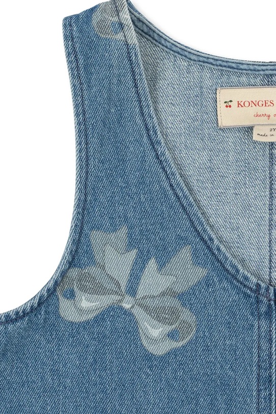 Dziewczynka Konges Sløjd sukienka jeansowa dziecięca MAGOT FRILL DRESS GOTS KS102921.PPY2 granatowy