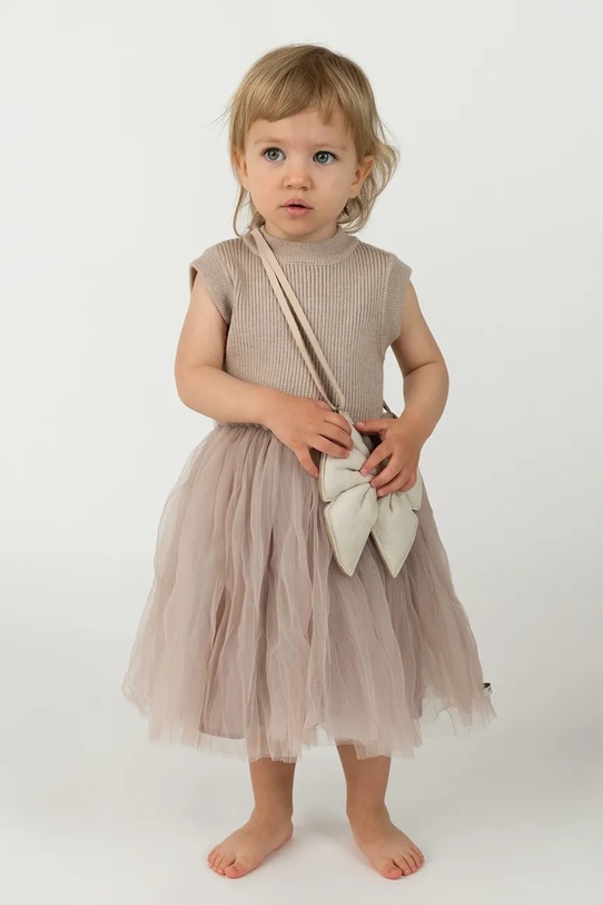 Donsje sukienka z wełną dziecięca Xewa Dress rozkloszowany fioletowy 4114500.98.128