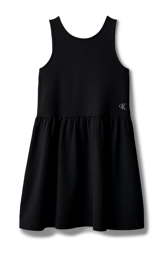 Calvin Klein Jeans sukienka z wiskozy LVCKSJH01G.128.176.PPY2 czarny SS26