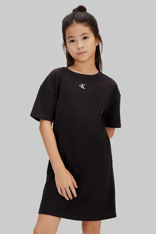 Calvin Klein Jeans спортна рокля от памук черен LVCKSJH05G.128.176.PPY2