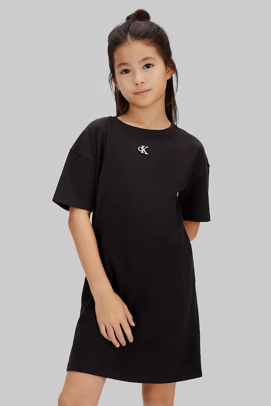 Calvin Klein Jeans спортна рокля от памук черен LVCKSJH05G.128.176.PPY2