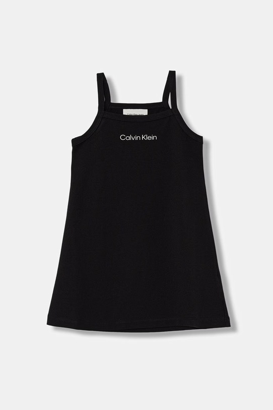 Calvin Klein Jeans sukienka letnia czarny LVCKSJH08G.104.116.PPY2