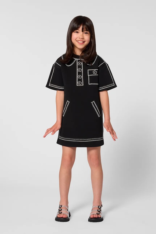 Παιδικό φόρεμα Marc Jacobs στάμπα μαύρο W60710.114.150